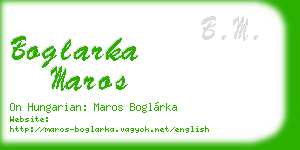 boglarka maros business card