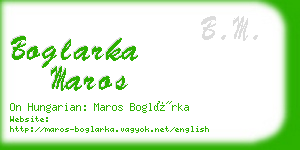 boglarka maros business card